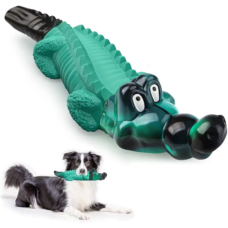 Durable Blue Crocodile Dog Toy For Heavy Chewers