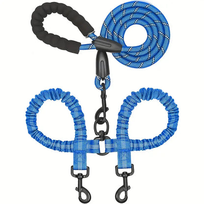 TWO-DOG 360° NO-TANGLE SWIVEL LEASH