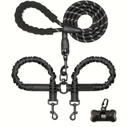 TWO-DOG 360° NO-TANGLE SWIVEL LEASH