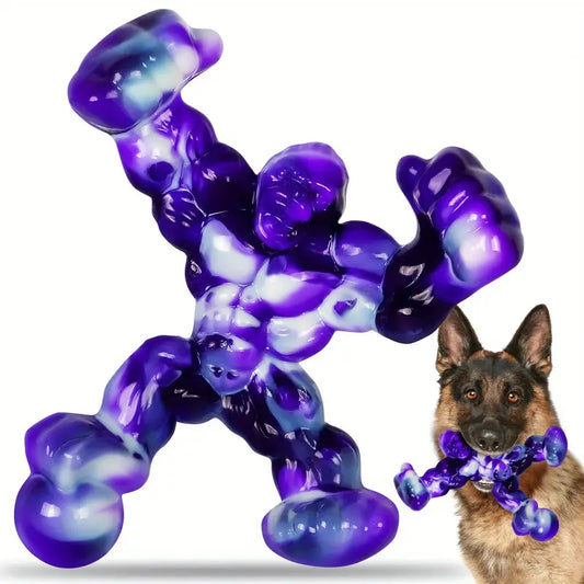 Indestructible Purple Gorilla Dog Chew Toy – Durable Nylon Bone for Heavy Chewers