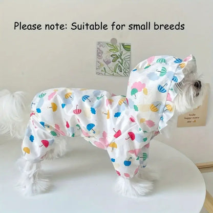 Cute Waterproof Pet Raincoat For Small Dogs