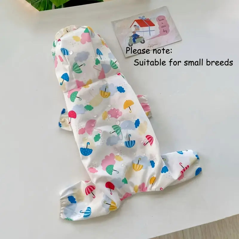Cute Waterproof Pet Raincoat For Small Dogs