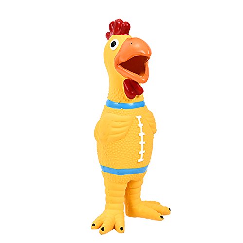 Durable Natural Latex Squeaky Rooster For Large Dogs Healthy Chew Dog Toy