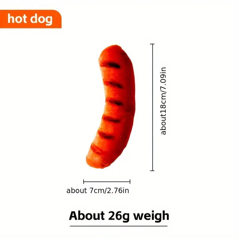 Simulated Food Squeaky Plush Dog Toys – Fun & Soft Play(1PC)