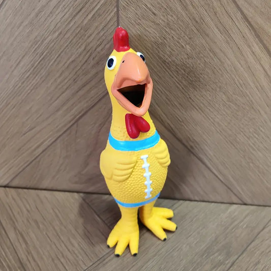 Durable Natural Latex Squeaky Rooster For Large Dogs Healthy Chew Dog Toy